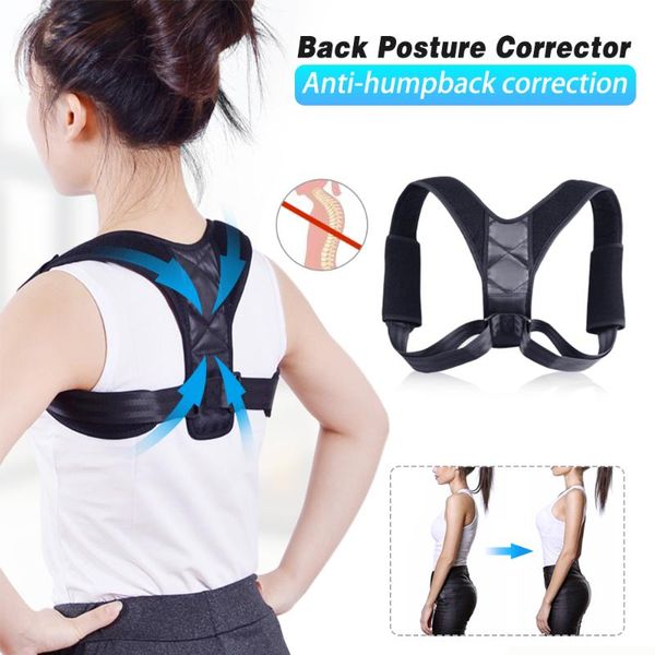 sfit adjust back posture corrector clavicle spine back shoulder lumbar brace support belt posture correction prevents slouching, Black;blue
sfit adjust back posture corrector clavicle spine back shoulder lumbar brace support belt posture correction prevents slouching, Black;blue