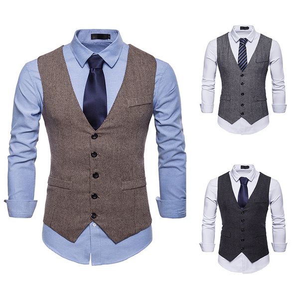 men's vests british style vest elegant business slim fit chcheck waistcoat men, Black;white
men's vests british style vest elegant business slim fit chcheck waistcoat men, Black;white