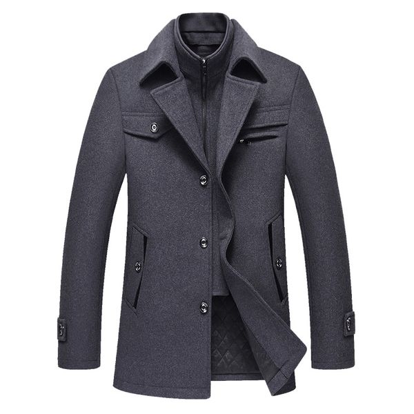 favocent 2019 new fall and winter men's coat fashion trend leisure durable medium solid color wool long overcoat, Black
favocent 2019 new fall and winter men's coat fashion trend leisure durable medium solid color wool long overcoat, Black