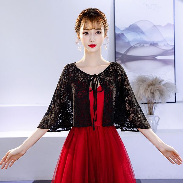 2020 new spring lace crystal wedding bolero wrap white bridal jacket shawl plus size wedding accessories, Black
2020 new spring lace crystal wedding bolero wrap white bridal jacket shawl plus size wedding accessories, Black