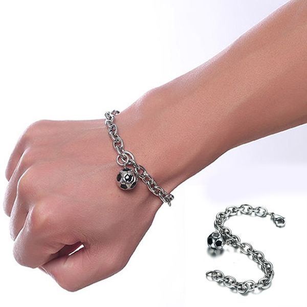 link, chain football bracelets mens stainless steel charm bracelet silver hip rock friendship gifts for accessories, Black
link, chain football bracelets mens stainless steel charm bracelet silver hip rock friendship gifts for accessories, Black
