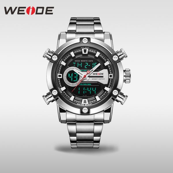 weide watch men new european luxury men sports business quartz movement analogue lcd digital calendar multiple time men watch, Slivery;brown
weide watch men new european luxury men sports business quartz movement analogue lcd digital calendar multiple time men watch, Slivery;brown