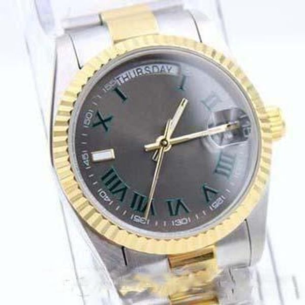 2020 sell 2 -tone green roman number mensstainless steel watches automatic mechanical watch date stainless steel men 116333 wristwatch, Slivery;brown
2020 sell 2 -tone green roman number mensstainless steel watches automatic mechanical watch date stainless steel men 116333 wristwatch, Slivery;brown