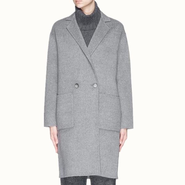 2019 autumn winter fashion double-breasted loose women straight long cashmere coat large size, Black
2019 autumn winter fashion double-breasted loose women straight long cashmere coat large size, Black