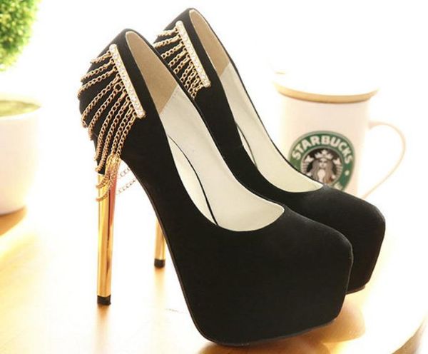 women's shoes in spring and autumn high fine heel round head waterproof table suede @kl600, Black
women's shoes in spring and autumn high fine heel round head waterproof table suede @kl600, Black