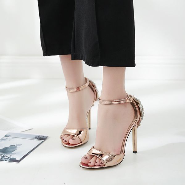 sandals women high heels shoes 2021 spring summer peep toe thin rhinestone party plus-size 35-42, Black
sandals women high heels shoes 2021 spring summer peep toe thin rhinestone party plus-size 35-42, Black