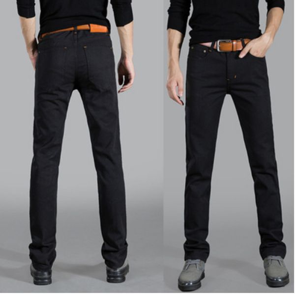 black men straight waist, cultivate one's morality in loose jeans han edition men's youth long pants, Blue
black men straight waist, cultivate one's morality in loose jeans han edition men's youth long pants, Blue