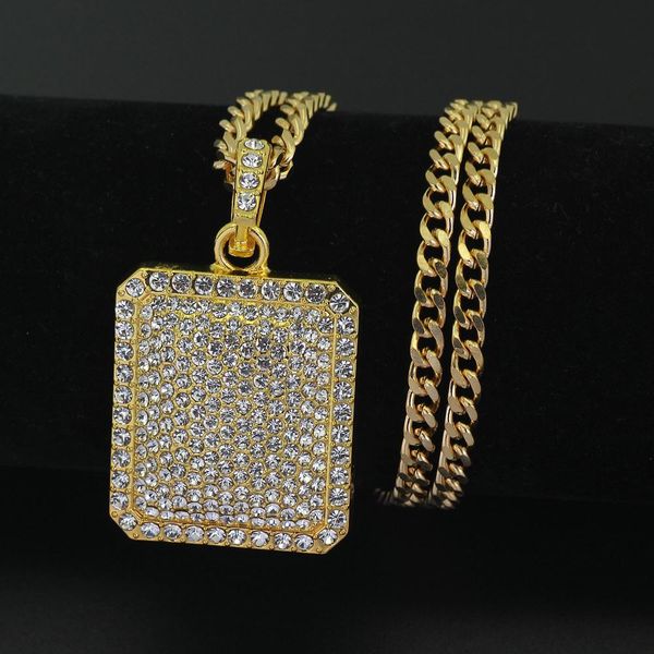 2 sizes stainless steel cuban chain new men's iced out tag pendant hiphop necklace fashion jewelry, Silver
2 sizes stainless steel cuban chain new men's iced out tag pendant hiphop necklace fashion jewelry, Silver