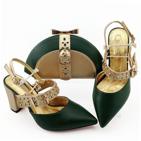 elegant d.green women dress shoes match handbag with rivet style african pumps and bag set for party mm1092,heel 9cm
elegant d.green women dress shoes match handbag with rivet style african pumps and bag set for party mm1092,heel 9cm