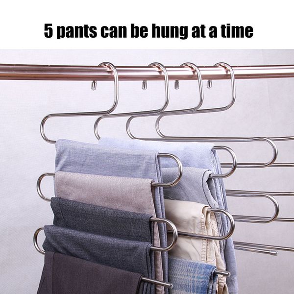 stainless steel pants hangers s shaped multifunctional anti-slip storage clothes rack hug-deals
stainless steel pants hangers s shaped multifunctional anti-slip storage clothes rack hug-deals