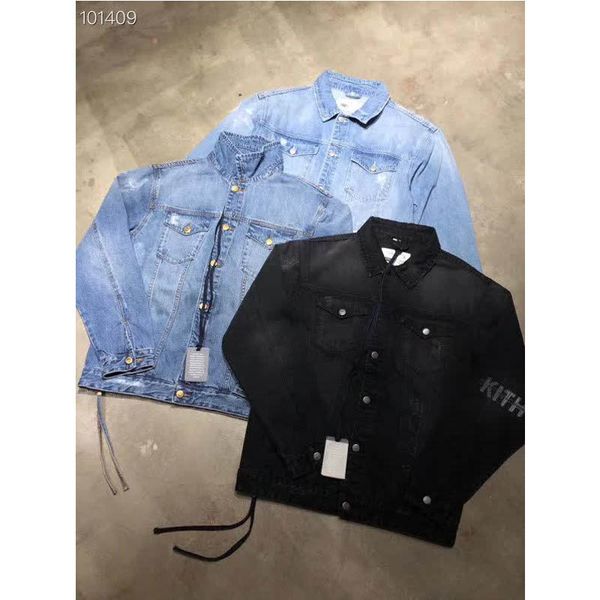 2019fw kith denim jackets vintage classic kith logo jacket men women casual metal buckle outerwear coats, Black;brown
2019fw kith denim jackets vintage classic kith logo jacket men women casual metal buckle outerwear coats, Black;brown