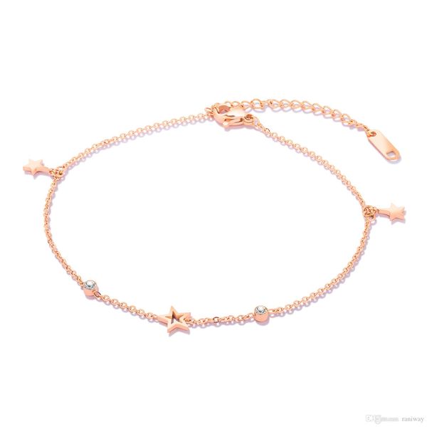 lovely rose gold stainless steel star anklet bracelet chain foot jewelry summer accessories for women girls sandal beach jewelry, Red;blue
lovely rose gold stainless steel star anklet bracelet chain foot jewelry summer accessories for women girls sandal beach jewelry, Red;blue
