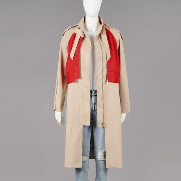 korea fake two-piece fashion trench coat women autumn new 2019 europe ladies windbreaker zipper casual women clothing b649, Tan;black
korea fake two-piece fashion trench coat women autumn new 2019 europe ladies windbreaker zipper casual women clothing b649, Tan;black