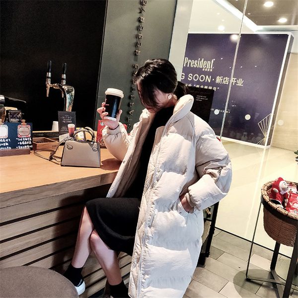 women's winter coats 2019 new korean stand collar retro long bubble overcoat slim straight sheath parkas warm padded jackets, Black
women's winter coats 2019 new korean stand collar retro long bubble overcoat slim straight sheath parkas warm padded jackets, Black