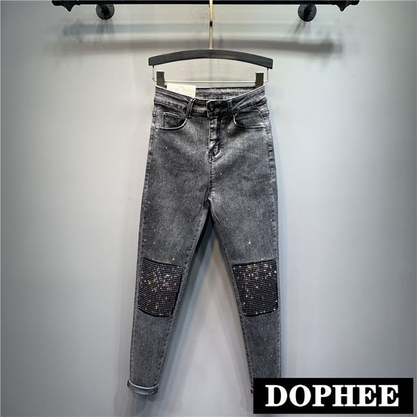 2020 new spring high waist skinny pencil pants women's heavy drill stitched stretch trousers slim jeans pants, Blue
2020 new spring high waist skinny pencil pants women's heavy drill stitched stretch trousers slim jeans pants, Blue
