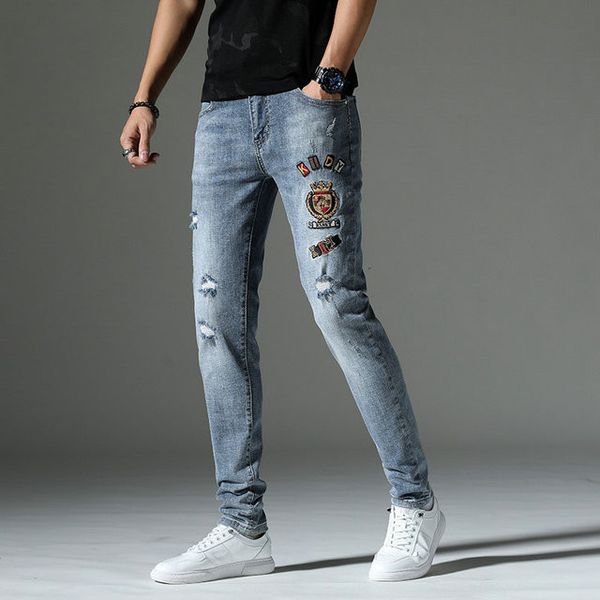 mens skinny jeans mens brand designer men denim jeans embroidery pants fashion clothes luxury man holes mens slim fit jeans, Blue
mens skinny jeans mens brand designer men denim jeans embroidery pants fashion clothes luxury man holes mens slim fit jeans, Blue