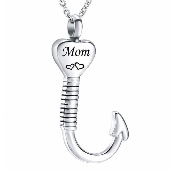 new titanium steel cremation fish hook heart pendant keepsake urn necklace for ashes memorial jewelry memento, Silver
new titanium steel cremation fish hook heart pendant keepsake urn necklace for ashes memorial jewelry memento, Silver