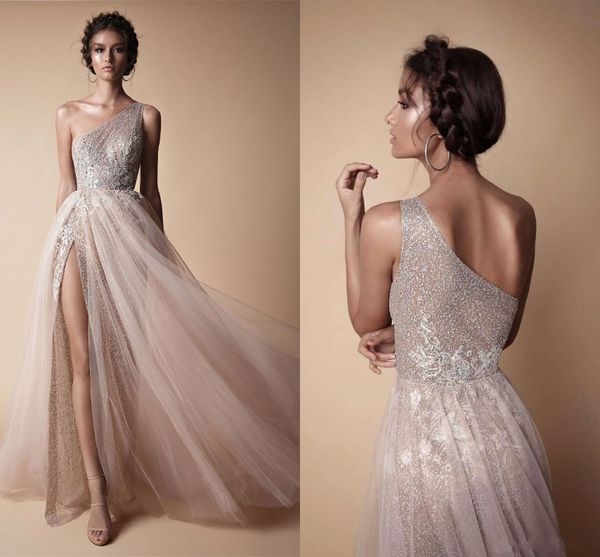 berta new high side split sequined prom dresses bohemian one shoulder lace appliqued bridal gowns vestido de novia customize dh4135, Black
berta new high side split sequined prom dresses bohemian one shoulder lace appliqued bridal gowns vestido de novia customize dh4135, Black