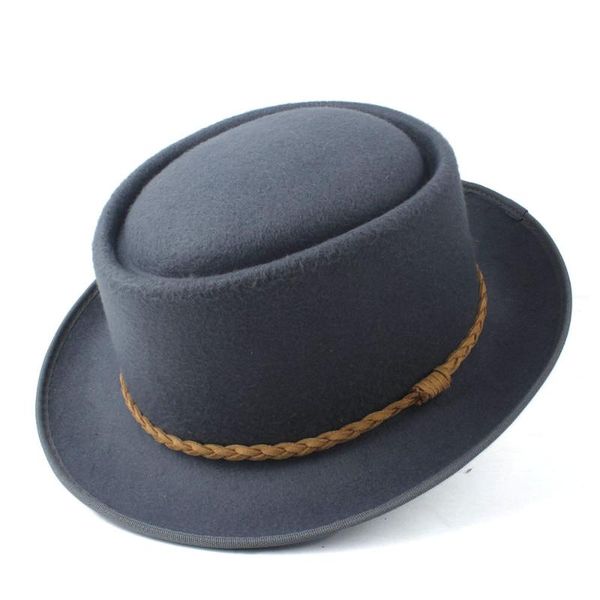 2020 men women pork pie hat outdoor travel casual hat vintage trilby jazz size 58cm, Blue;gray
2020 men women pork pie hat outdoor travel casual hat vintage trilby jazz size 58cm, Blue;gray