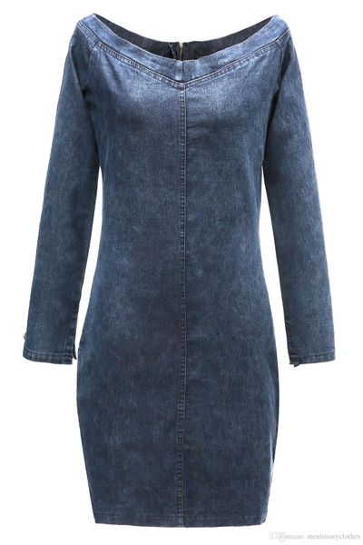 women denim blue jean dress slash neck long sleeved designer zipper bodycon dresses, Black;gray
women denim blue jean dress slash neck long sleeved designer zipper bodycon dresses, Black;gray