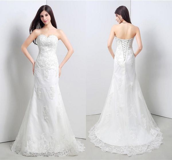 beading mermaid wedding dress sweetheart with appliques tulle long wedding party bride dresses for women wedding dresses gowns, White
beading mermaid wedding dress sweetheart with appliques tulle long wedding party bride dresses for women wedding dresses gowns, White