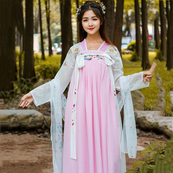 hanfu pink traditional dance costume women chinese festival outfit fairy dress oriental folk stage performance clothes df1001, Black;red
hanfu pink traditional dance costume women chinese festival outfit fairy dress oriental folk stage performance clothes df1001, Black;red