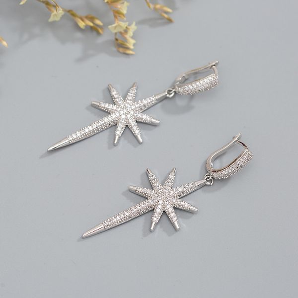 xiao yi europe and america creative long star shaped earrings women's online celebrity style exaggeration zircon earrings jewelr, Silver
xiao yi europe and america creative long star shaped earrings women's online celebrity style exaggeration zircon earrings jewelr, Silver