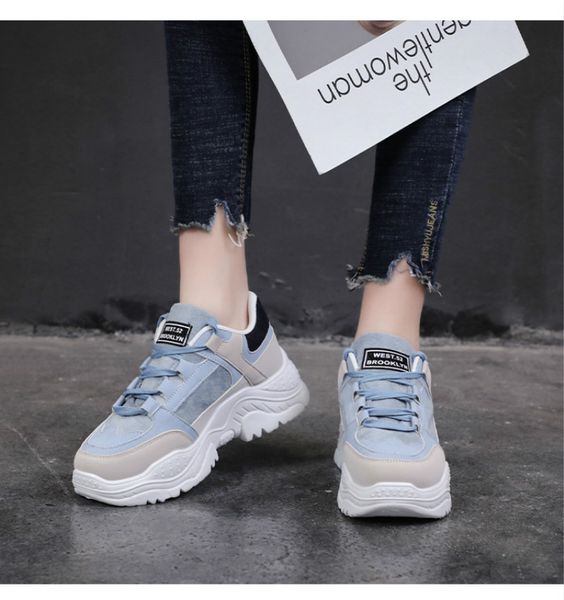 2121 trendy platform sneakers women casual shoes woman sneakers basket trainer female chunky zapatillas mujer, Black