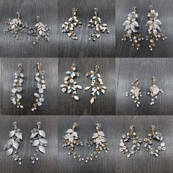 slbridal handmade rhinestones crystal pearl clip on wedding dangle earring bridal chandelier earring fashion women girls jewelry, Golden
slbridal handmade rhinestones crystal pearl clip on wedding dangle earring bridal chandelier earring fashion women girls jewelry, Golden