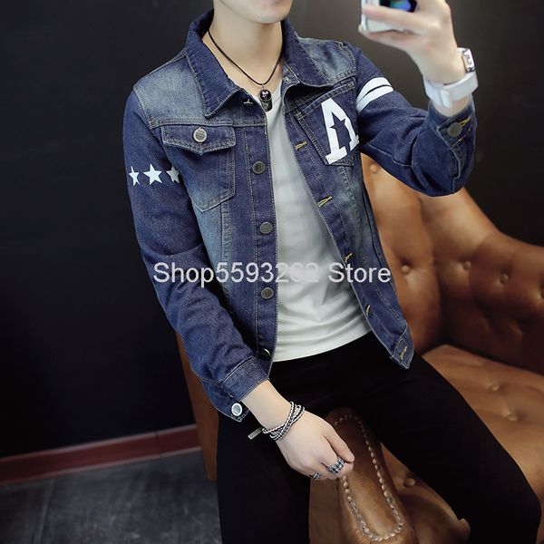 tide printing slim fit cowboy jacket boys leisure joker cowboy clothing coat men's wear, Black;brown
tide printing slim fit cowboy jacket boys leisure joker cowboy clothing coat men's wear, Black;brown