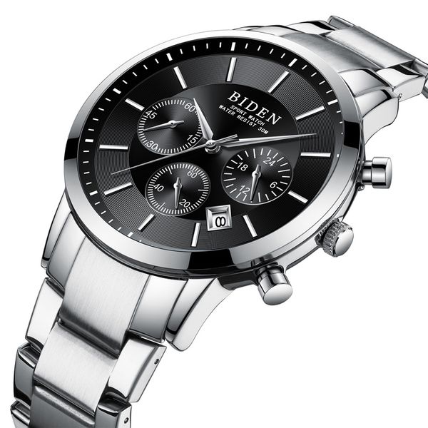 silver black dial relojes hombre all dials working mens watches business quartz chronograph watch men sport full steel male watch, Slivery;brown
silver black dial relojes hombre all dials working mens watches business quartz chronograph watch men sport full steel male watch, Slivery;brown