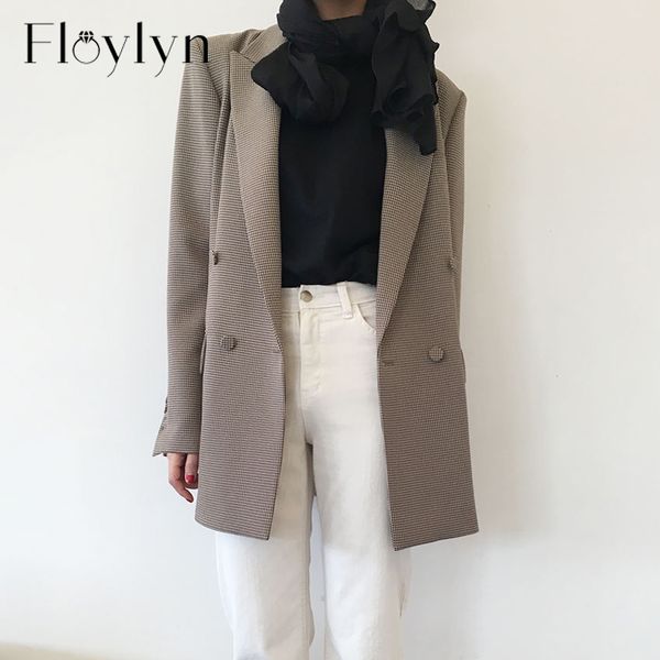 floylyn vintage double-breasted plaid women blazer turn-down collar grid women jacket elegant pocket female blazer outerwear, White;black
floylyn vintage double-breasted plaid women blazer turn-down collar grid women jacket elegant pocket female blazer outerwear, White;black