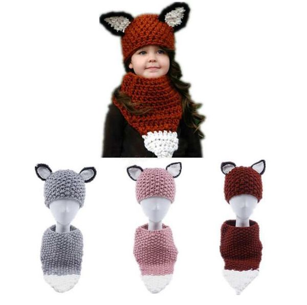 fox ear baby knitted hats with scarf set winter kids boys girls warm wool hat loop scarf shapka caps for children party hats 5124
fox ear baby knitted hats with scarf set winter kids boys girls warm wool hat loop scarf shapka caps for children party hats 5124