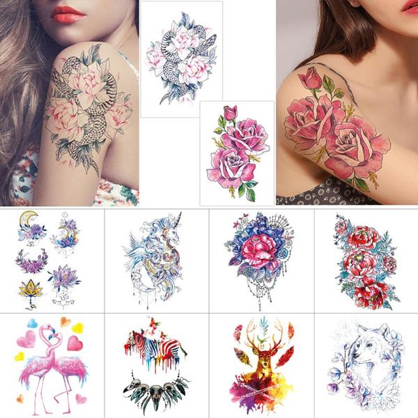 color flower temporary tattoo sticker watercolor rose peony waterproof tattoo swan flamingo horse fake body art tatto
color flower temporary tattoo sticker watercolor rose peony waterproof tattoo swan flamingo horse fake body art tatto