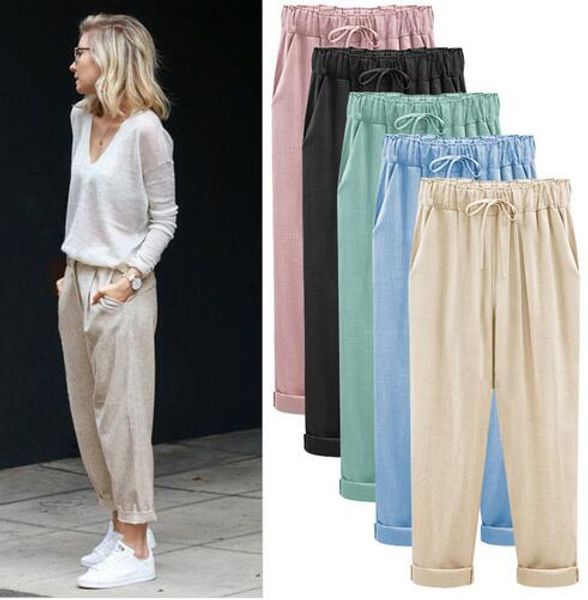 6xl плюс размер женские брюки льняные хлопковые повседневные гарем брюки конфеты цвет harajuku зеленые брюки женские длина до лодыжки брюк, Black;white
6xl плюс размер женские брюки льняные хлопковые повседневные гарем брюки конфеты цвет harajuku зеленые брюки женские длина до лодыжки брюк, Black;white