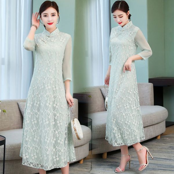2019 женщины китайское платье qipao cheongsam элегантный шифон платье qipao cheongsam современные цветочные кружева с половиной рукавов вост, Red
2019 женщины китайское платье qipao cheongsam элегантный шифон платье qipao cheongsam современные цветочные кружева с половиной рукавов вост, Red