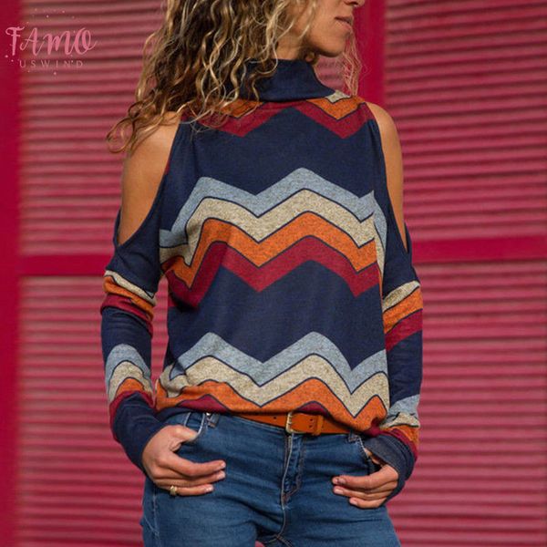 womens long sleeve shirts new 2020 ladies jumper pullover striped bare shoulder blouse autumn winter elegant woman regular hot, White
womens long sleeve shirts new 2020 ladies jumper pullover striped bare shoulder blouse autumn winter elegant woman regular hot, White