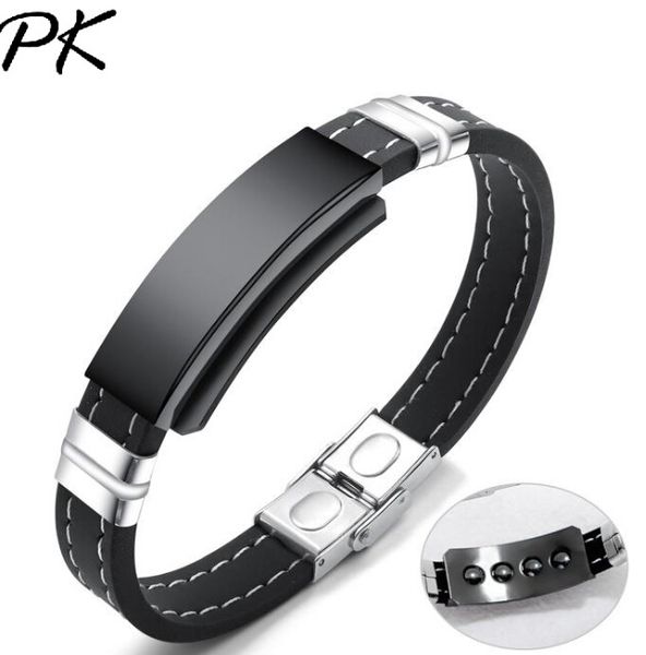 european and american fashion inlaid magnet jewelry, trendy men's classic smooth silicone men's bracelet, student bracelet, Black
european and american fashion inlaid magnet jewelry, trendy men's classic smooth silicone men's bracelet, student bracelet, Black