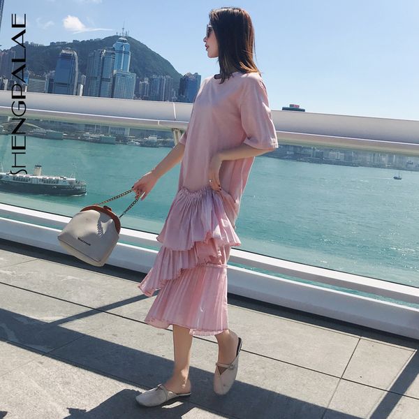 shengpalae 2019 summer clothes for women new pattern korea short sleeve irregular split joint mesh dress round collar loose yg79, Black;gray
shengpalae 2019 summer clothes for women new pattern korea short sleeve irregular split joint mesh dress round collar loose yg79, Black;gray