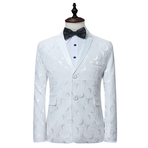 autumn and winter new men's casual white suit single row two button suit jacket wedding groom groomsmen dress, White;black 
autumn and winter new men's casual white suit single row two button suit jacket wedding groom groomsmen dress, White;black