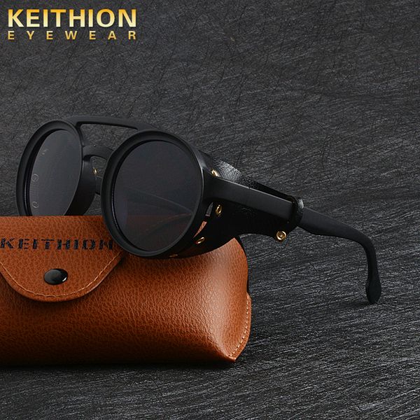 keithion men steampunk goggles sunglasses women retro shades fashion leather with side shields style round sun glasses, White;black
keithion men steampunk goggles sunglasses women retro shades fashion leather with side shields style round sun glasses, White;black