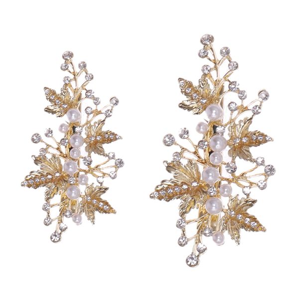 gold pearls crystal hair pins clips 2 pcs handmade leaf rhinestone women hair jewelry bridal wedding accessories, Golden;white
gold pearls crystal hair pins clips 2 pcs handmade leaf rhinestone women hair jewelry bridal wedding accessories, Golden;white