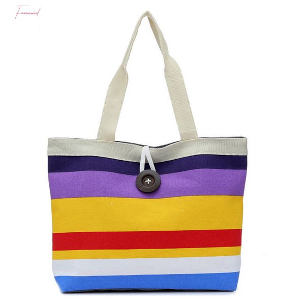 summer canvas shopper bag striped rainbow prints beach bags tote women ladies girls shoulder bag casual shopping handbag yy
summer canvas shopper bag striped rainbow prints beach bags tote women ladies girls shoulder bag casual shopping handbag yy