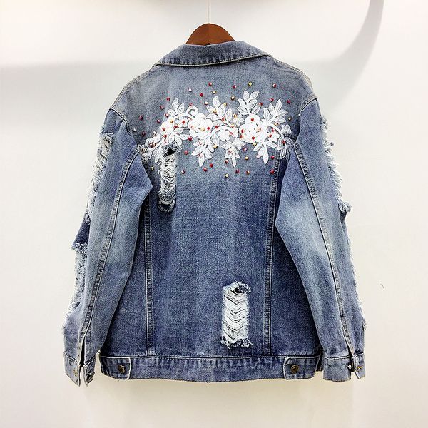 plus size new 2019 autumn women street beading jeans jacket long sleeve loose hole denim coat mori girl student brand, Black;brown
plus size new 2019 autumn women street beading jeans jacket long sleeve loose hole denim coat mori girl student brand, Black;brown