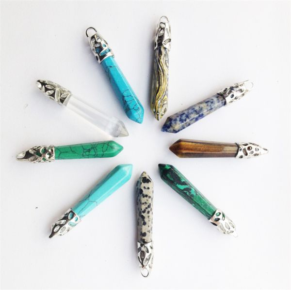 natural leather chain hexagonal point turquoise chakra quartz for healing crystal charm stone prism pendants bullet necklace jewelry ma kmgt
natural leather chain hexagonal point turquoise chakra quartz for healing crystal charm stone prism pendants bullet necklace jewelry ma kmgt