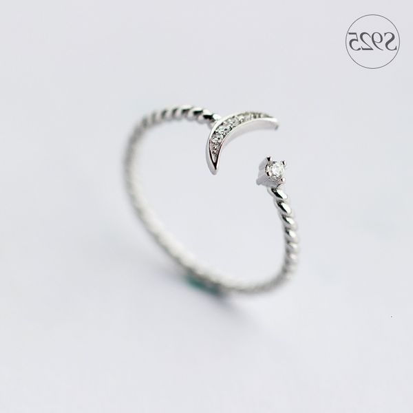sterling 925 silver white jewelry cz twisted roped crescent moon star ring thin adjustable charming gtlj936, Golden;silver
sterling 925 silver white jewelry cz twisted roped crescent moon star ring thin adjustable charming gtlj936, Golden;silver