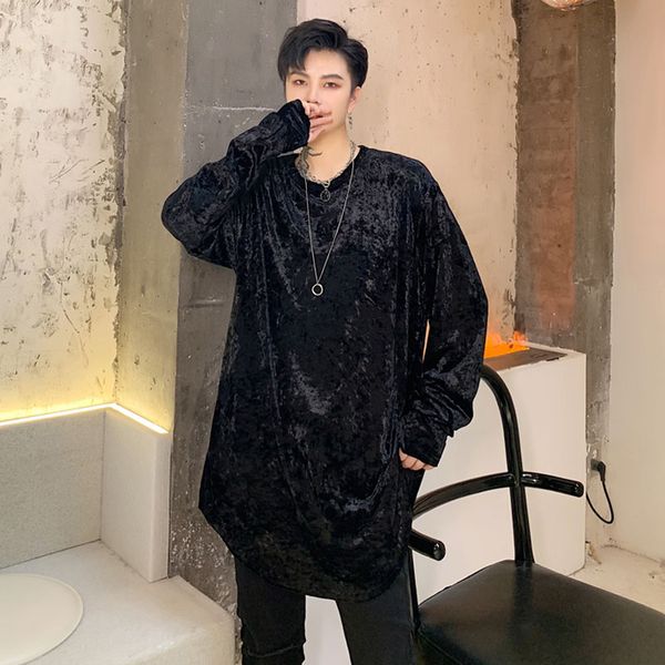 men long sleeve vintage velvet loose casual t shirt male streetwear hip hop fashion bottom tshirt tees shirts, White;black
men long sleeve vintage velvet loose casual t shirt male streetwear hip hop fashion bottom tshirt tees shirts, White;black