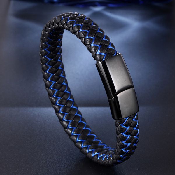 braided leather bracelet black stainless clasps men wrist handmade bracelet, Golden;silver
braided leather bracelet black stainless clasps men wrist handmade bracelet, Golden;silver