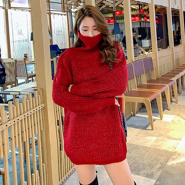 new knitted sweater turtleneck sweater women zipper fashion red mid-length long sleeve sale, White;black
new knitted sweater turtleneck sweater women zipper fashion red mid-length long sleeve sale, White;black