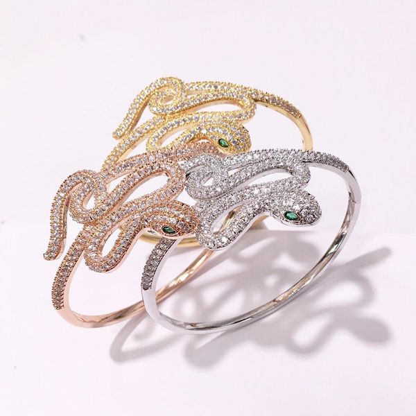 fashion jewelry spot copper gold plated brand style enchanting full diamond snake bracelet, Black
fashion jewelry spot copper gold plated brand style enchanting full diamond snake bracelet, Black